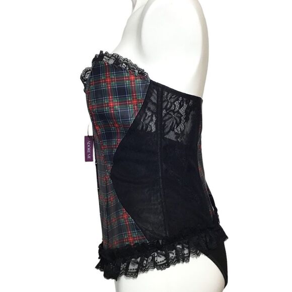 Adore Me Black Plus Unlined Corset New Size 1X - Picture 2 of 10